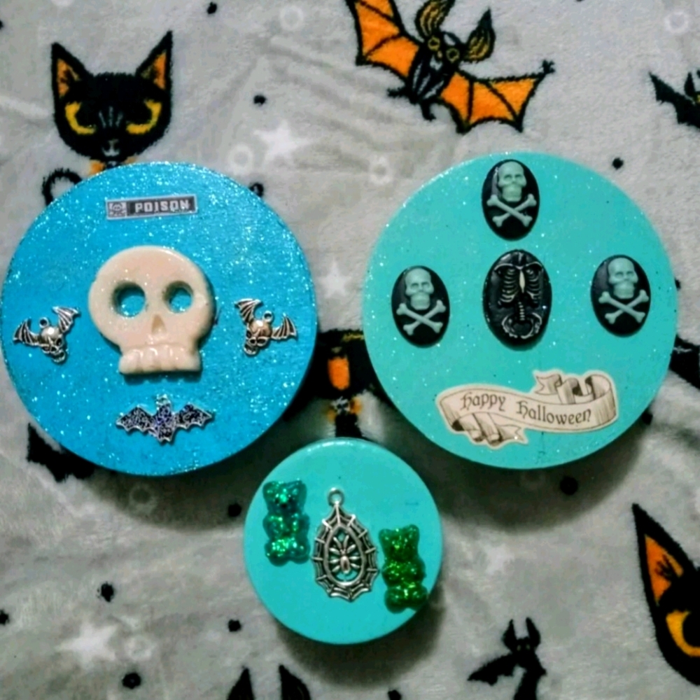 ***SOLD***Pastel Goth Skull Stash Box Set
